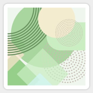 Modern Geometric Pattern Mint Sage Serene Style Sticker